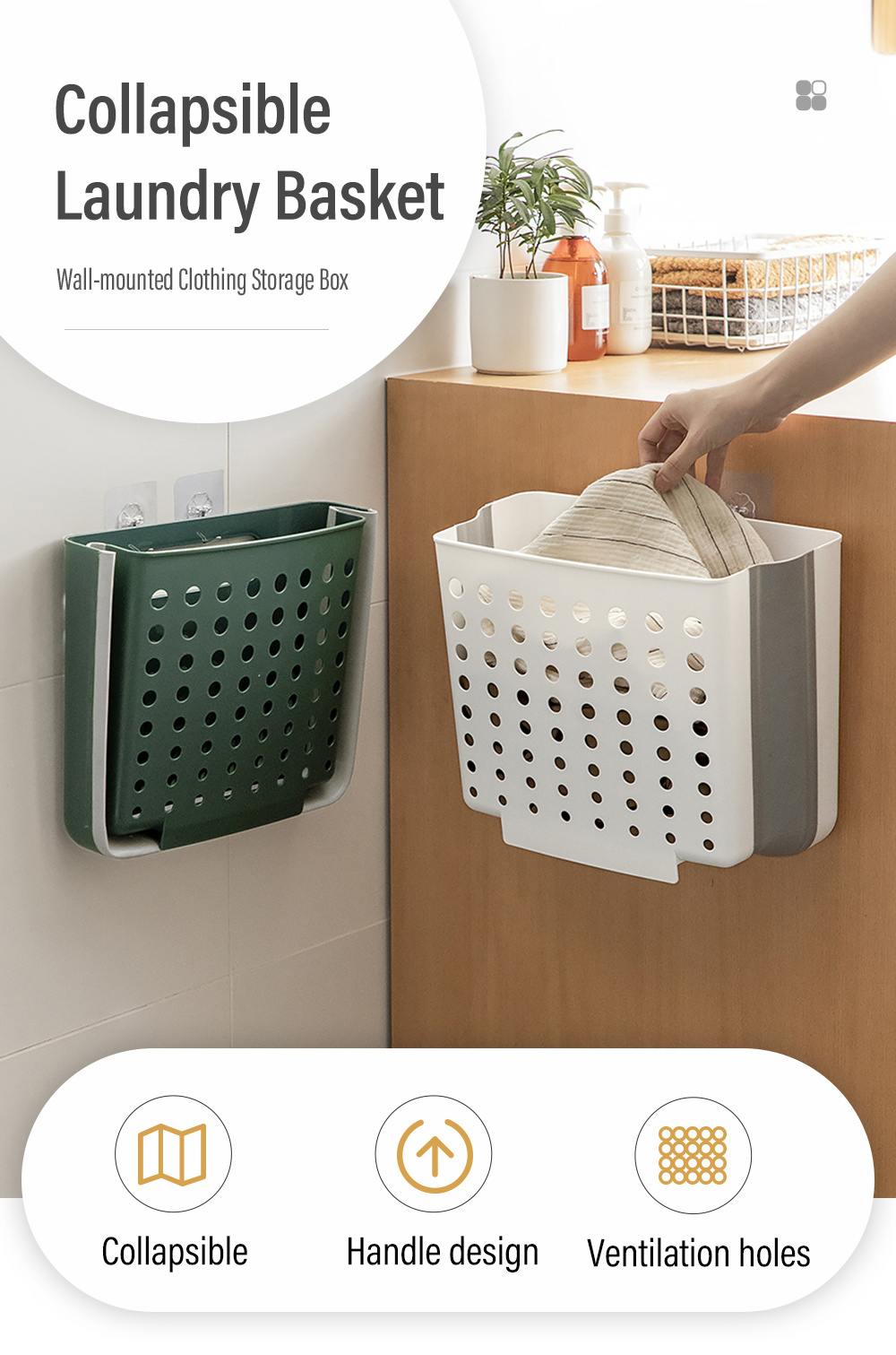 Foldable Clothing Storage Wall-mounted Storage Box-1